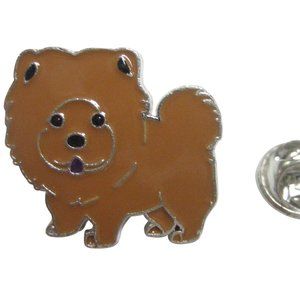 Brown Toned Chow Chow Dog Lapel Pin